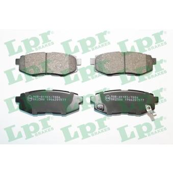 Jeu de 4 plaquettes de frein arrière LPR 05P1577 pour SUBARU FORESTER 2.0 XT AWD - 241cv