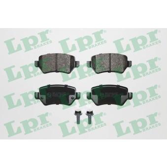 Jeu de 4 plaquettes de frein arrière LPR 05P1650 pour LANCIA YPSILON 1.7 CDTI - 110cv