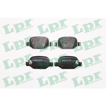 Jeu de 4 plaquettes de frein arrière LPR OEM 77366456
