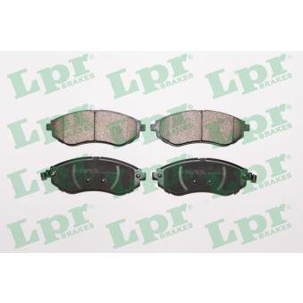 Jeu de 4 plaquettes de frein avant LPR 05P1730 pour DAEWOO KALOS 1.2 - 72cv