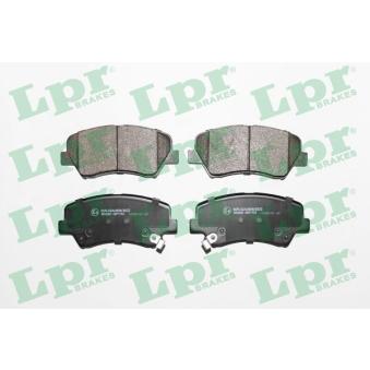 Jeu de 4 plaquettes de frein avant LPR 05P1753 pour DODGE NEON 1.6 CRDi 110 - 110cv