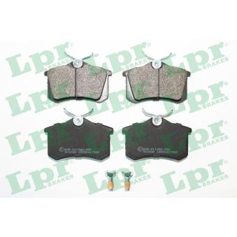 Jeu de 4 plaquettes de frein arrière LPR [05P1788]