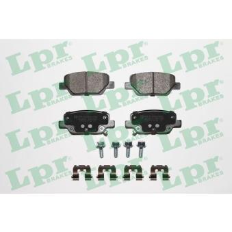 Jeu de 4 plaquettes de frein arrière LPR OEM 77367717