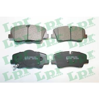 Jeu de 4 plaquettes de frein arrière LPR 05P2058 pour HYUNDAI H350 2.5 CRDI - 150cv