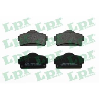 Jeu de 4 plaquettes de frein avant LPR OEM 1008464