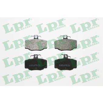 Jeu de 4 plaquettes de frein arrière LPR [05P387]