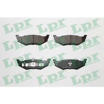 Jeu de 4 plaquettes de frein arrière LPR [05P894]