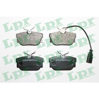 Jeu de 4 plaquettes de frein arrière LPR 05P974 pour VOLKSWAGEN SHARAN 2.8 V6 24V - 204cv