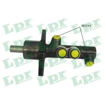 Maître-cylindre de frein LPR 1968 pour MAZDA 121 1.8 D - 60cv