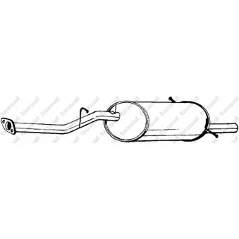 Silencieux arrière BOSAL OEM 44304AA150