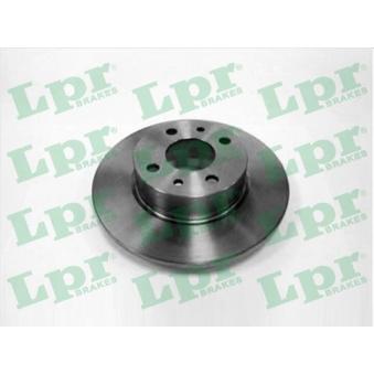Jeu de 2 disques de frein arrière LPR A2161P pour PEUGEOT 206 1.9 JTD - 110cv