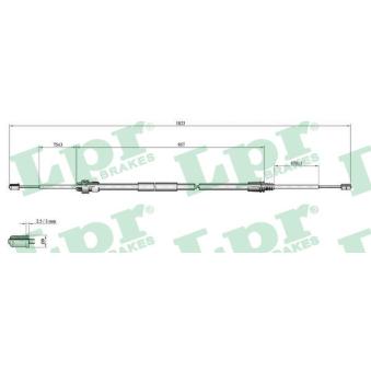 Tirette à câble, frein de stationnement LPR OEM 4745Z3