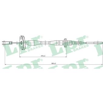 Tirette à câble, commande d'embrayage LPR C0002C