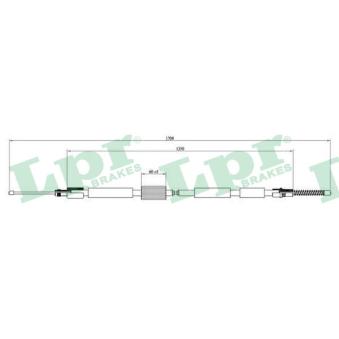 Tirette à câble, frein de stationnement LPR C0003B pour PEUGEOT 306 1.9 SLD - 64cv