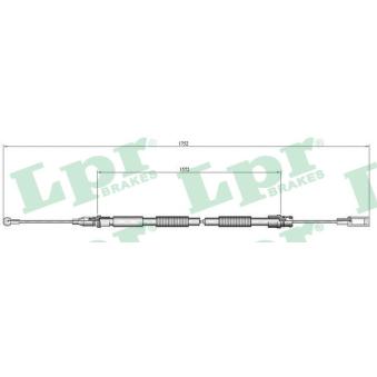 Tirette à câble, frein de stationnement LPR C0007B pour BMW Série 3 3.0 quattro - 218cv