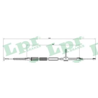 Tirette à câble, frein de stationnement LPR OEM 46542828