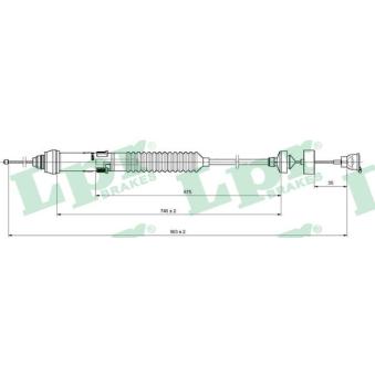 Tirette à câble, commande d'embrayage LPR [C0018C]