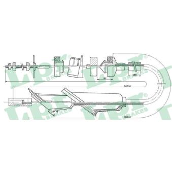 Tirette à câble, commande d'embrayage LPR OEM 96259810