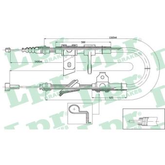 Tirette à câble, frein de stationnement LPR C0021B