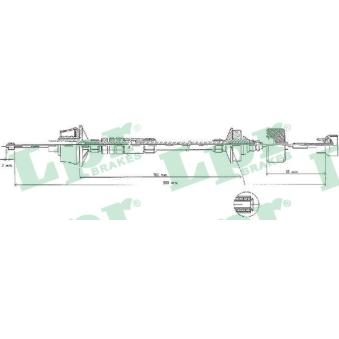 Tirette à câble, commande d'embrayage LPR OEM 2150Z6