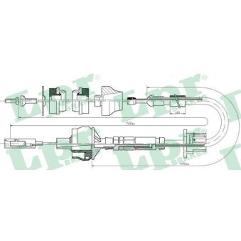 Tirette à câble, commande d'embrayage LPR OEM 2150V2