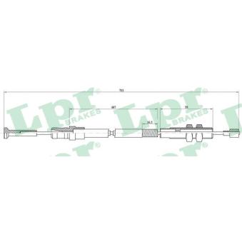 Tirette à câble, commande d'embrayage LPR [C0038C]