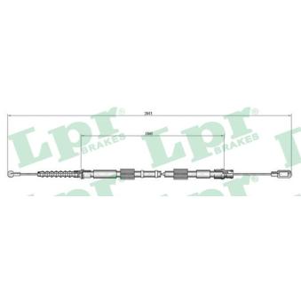 Tirette à câble, frein de stationnement LPR OEM 8E0609722L