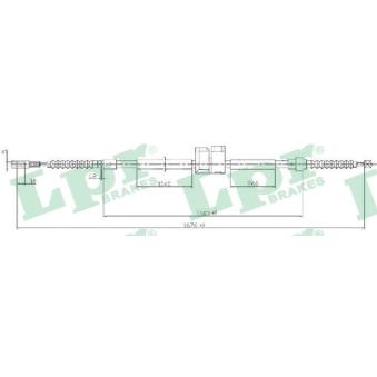Tirette à câble, frein de stationnement LPR C0062B pour AUDI A6 2.3 quattro - 133cv