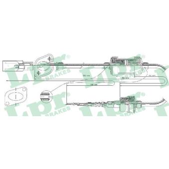 Tirette à câble, commande d'embrayage LPR C0070C pour LANCIA Y 1.4 12V - 75cv