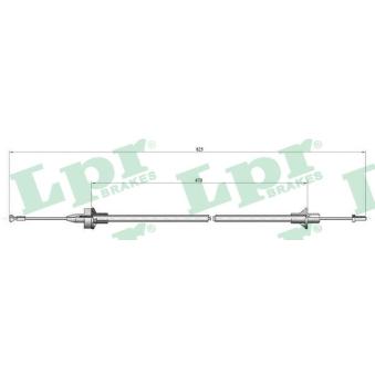 Tirette à câble, commande d'embrayage LPR OEM 1038239 Tirette à câble, commande d'embrayage LPR OEM 1038239