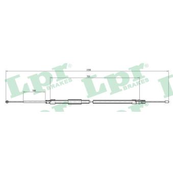 Tirette à câble, frein de stationnement LPR C0080B pour BMW Série 3 320 d - 200cv