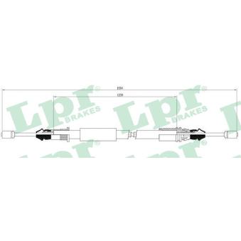 Tirette à câble, frein de stationnement LPR C0108B pour MERCEDES-BENZ CLASSE C 1.6 VTS - 118cv