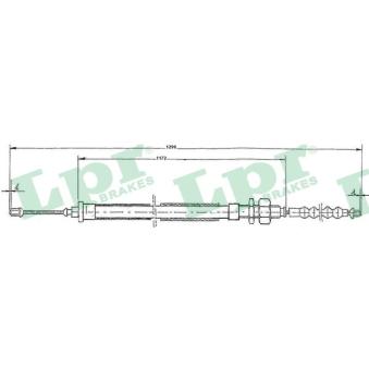 Tirette à câble, frein de stationnement LPR C0110B pour CITROEN XANTIA 1.8 i 16V - 110cv