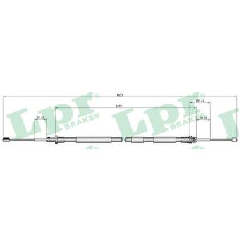 Tirette à câble, frein de stationnement LPR C0118B pour CITROEN XSARA 1.9 D - 68cv