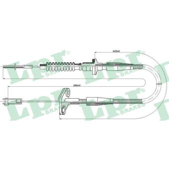 Tirette à câble, commande d'embrayage LPR OEM 9210082