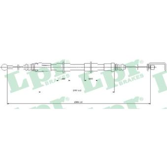 Tirette à câble, frein de stationnement LPR [C0129B]