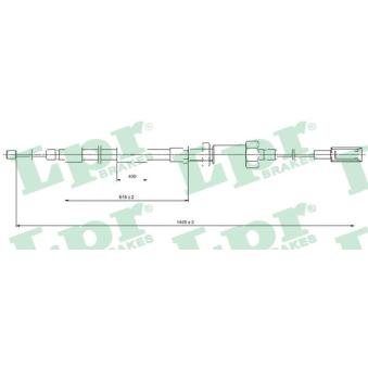 Tirette à câble, frein de stationnement LPR C0131B pour KIA RIO 2.0 bivalent - 110cv