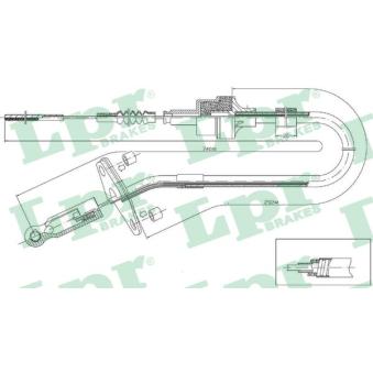 Tirette à câble, commande d'embrayage LPR C0132C