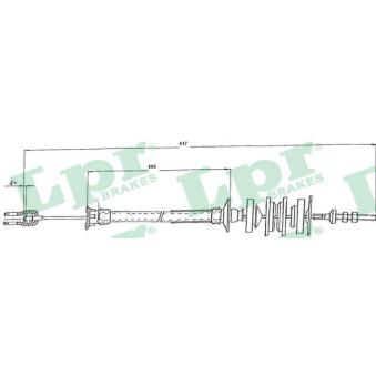 Tirette à câble, commande d'embrayage LPR C0144C Tirette à câble, commande d'embrayage LPR C0144C
