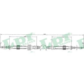 Tirette à câble, frein de stationnement LPR OEM 6161953