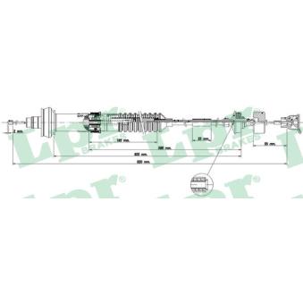 Tirette à câble, commande d'embrayage LPR [C0153C]