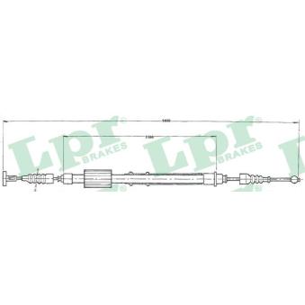 Tirette à câble, frein de stationnement LPR [C0155B]