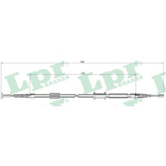 Tirette à câble, frein de stationnement LPR OEM 46401725