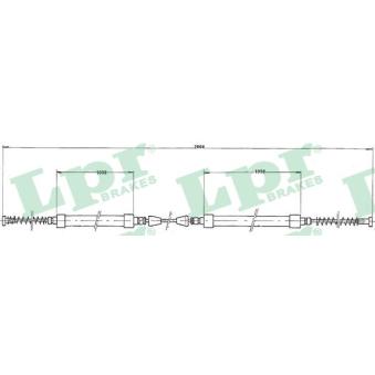 Tirette à câble, frein de stationnement LPR [C0161B]