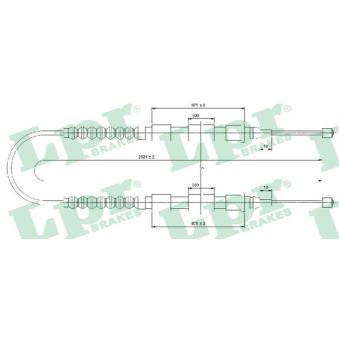 Tirette à câble, frein de stationnement LPR C0175B pour SUZUKI IGNIS 2.0 - 110cv