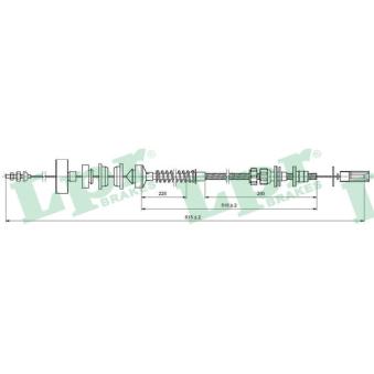 Tirette à câble, commande d'embrayage LPR C0175C pour PEUGEOT 605 3.0 V6 - 190cv