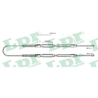 Tirette à câble, frein de stationnement LPR OEM 1330058080
