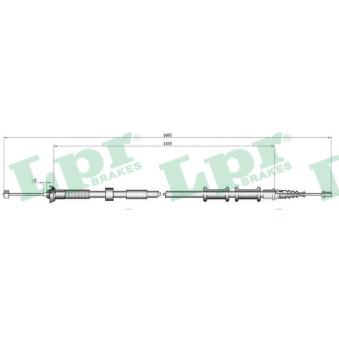 Tirette à câble, frein de stationnement LPR [C0180B]