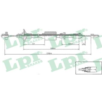 Tirette à câble, commande d'embrayage LPR C0184C