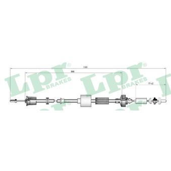 Tirette à câble, commande d'embrayage LPR C0185C